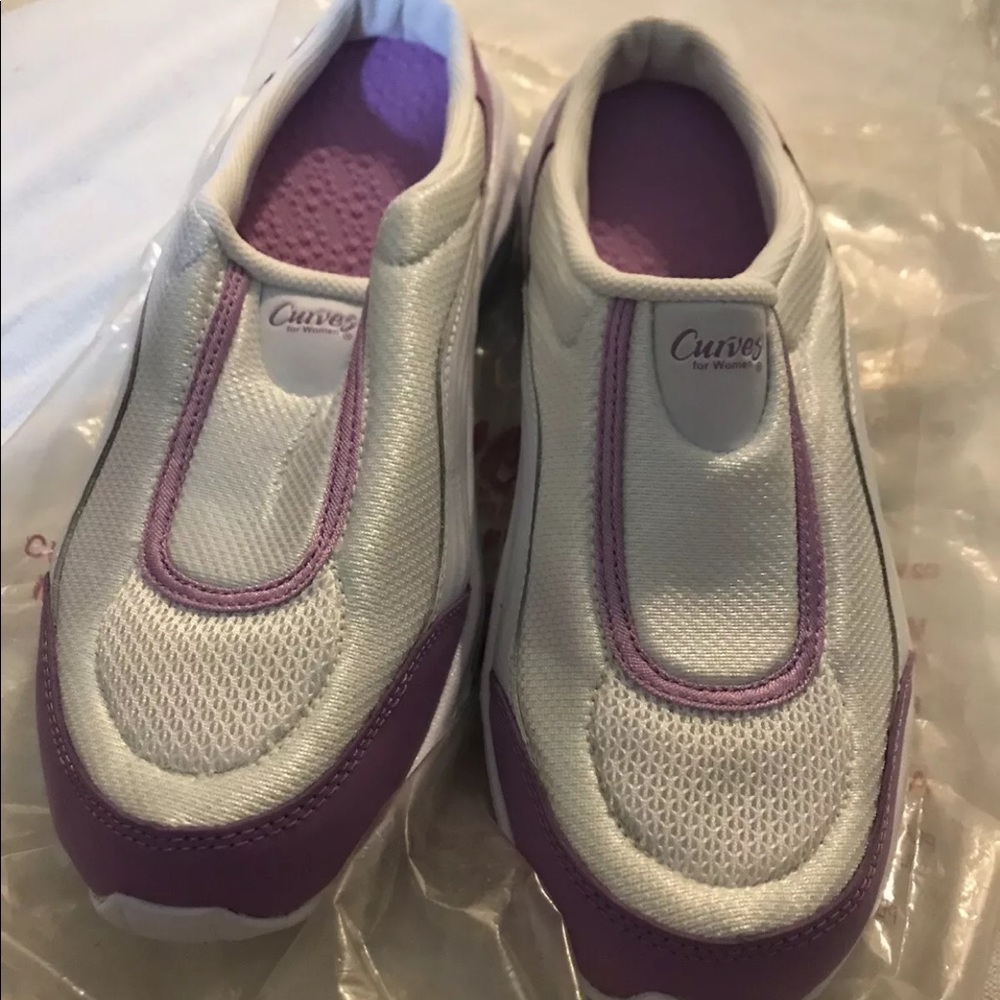 Curves for women slip on mule sneakers